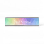 Modern Colourful Rainbow Polygonal - Desk Nameplat