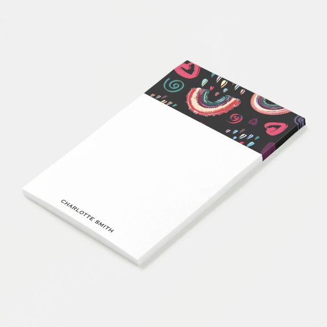 Modern Colourful Rainbow Post-it Notes (Angled)