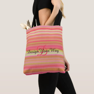 modern Colourful Rainbow stripes pattern Tote Bag