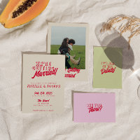 Modern Colourful Retro Bold Funky Unique Wedding