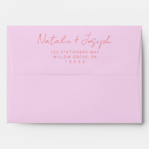 Modern Colourful Retro Bright Whimsical Wedding Envelope