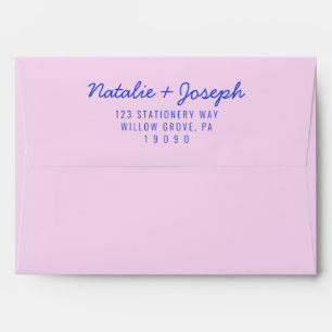 Modern Colourful Retro Bright Whimsical Wedding Envelope
