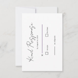 Modern Colourful Retro Fun Funky Wedding RSVP Card