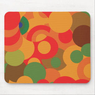 Modern Colourful Retro pattern Mouse Pad