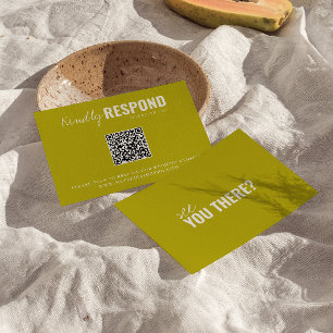 Modern Colourful Retro QR Code Whimsical Wedding RSVP Card