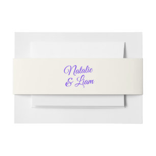 Modern Colourful Retro Whimsical Funky Bold Weddin Invitation Belly Band