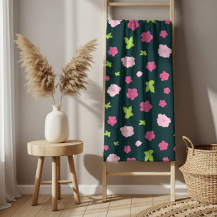 Modern Colourful Romantic Floral Pattern Trendy    Bath Towel Set
