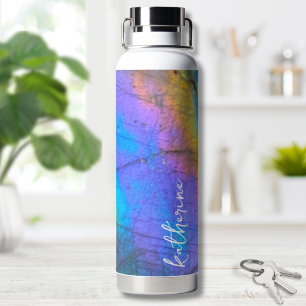 Modern Colourful Script Name Water Bottle