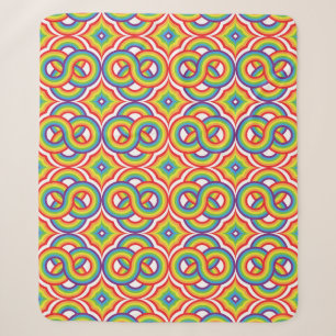 Modern Colourful Simple Batik Motifs Sherpa Blanket