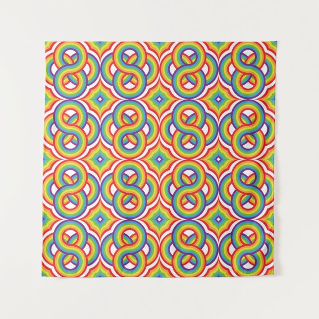 Modern Colourful Simple Batik Motifs Tapestry (Front)