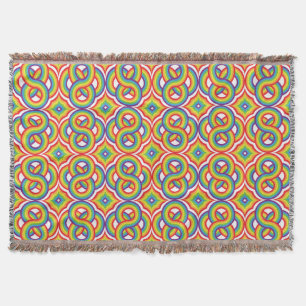 Modern Colourful Simple Batik Motifs Throw Blanket