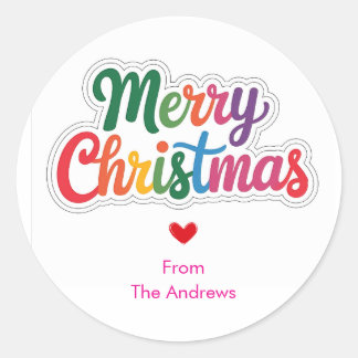 Modern Colourful simple christmas Sticker