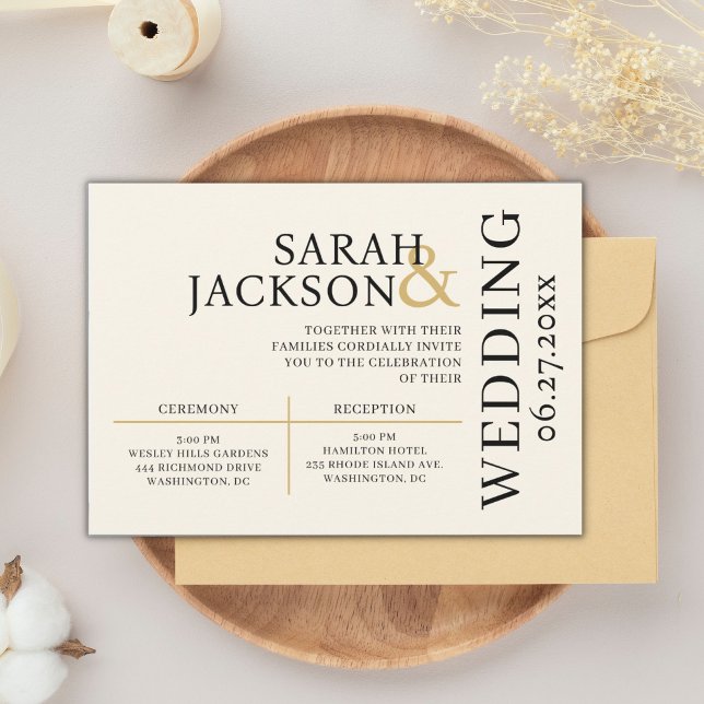 Modern Colourful Simple Font Wedding Invite (Creator Uploaded)