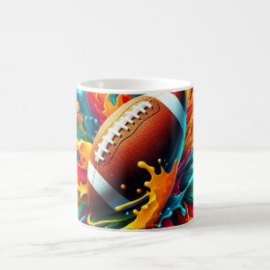 Modern Colourful Splash Game Ball Sports Coffee Mug