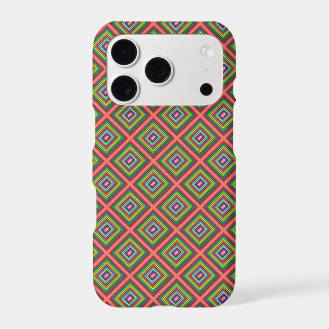 Modern colourful square geometric pattern graphic  (Back)