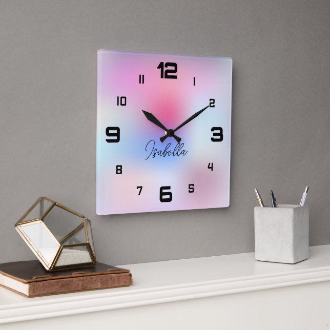 Modern Colourful  Square Wall Clock (Office)