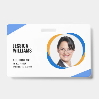 Modern Colourful Staff Employee ID Badge