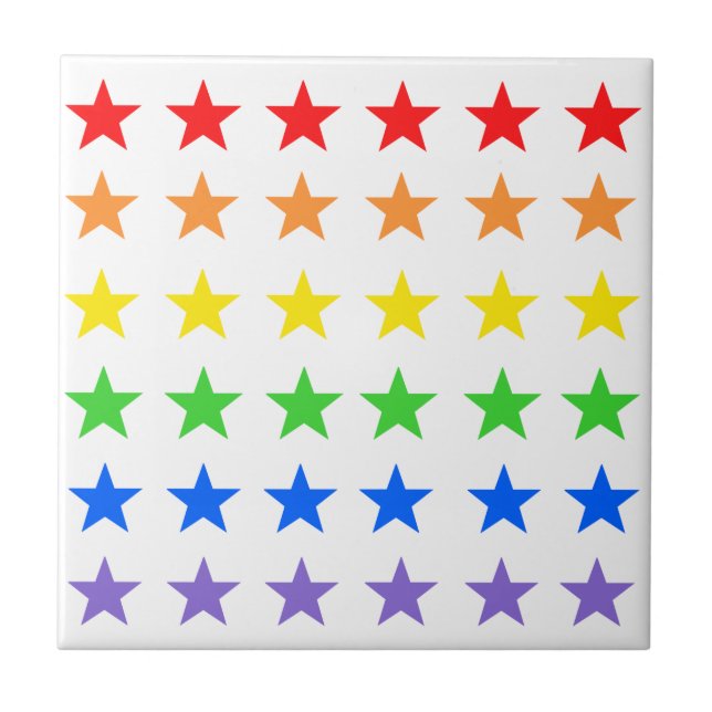 Modern Colourful Starry Pattern Ceramic Tile (Front)