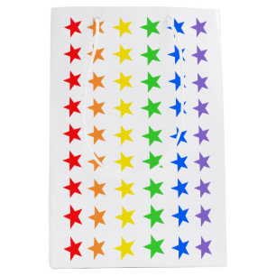 Modern Colourful Starry Pattern Medium Gift Bag