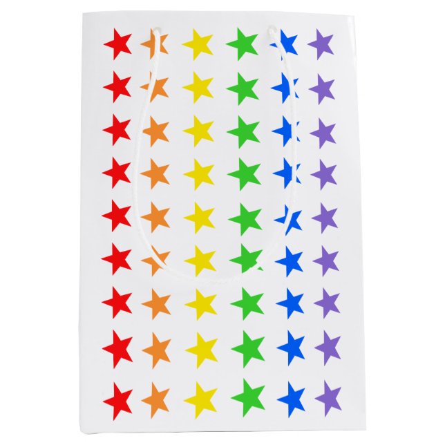 Modern Colourful Starry Pattern Medium Gift Bag (Front)