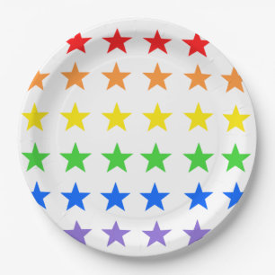 Modern Colourful Starry Pattern Paper Plate