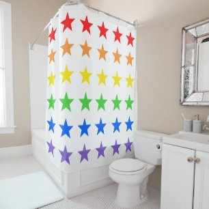 Modern Colourful Starry Pattern Shower Curtain
