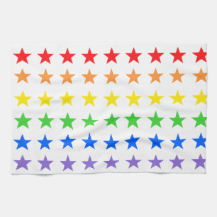 Modern Colourful Starry Pattern Tea Towel