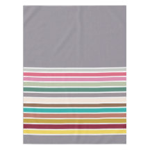 Modern Colourful Striped Tablecloth
