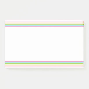 Modern Colourful Striped Trendy Template White Post-it Notes