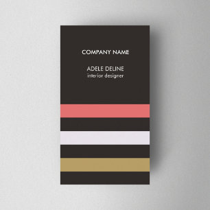 Modern Colourful Stripes Designer Business Card