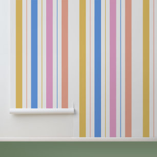 Modern Colourful Stripes Pattern Wallpaper