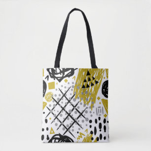 Modern Colourful Stylish Abstract Art Shapes Tote Bag