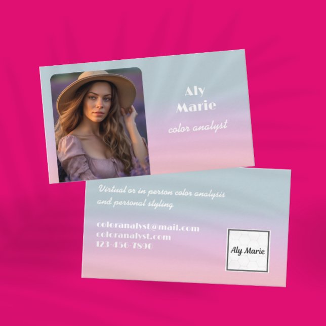 Modern Colourful Stylist Logo Business Card (Creator Uploaded)