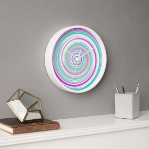 Modern Colourful Swirl Clock