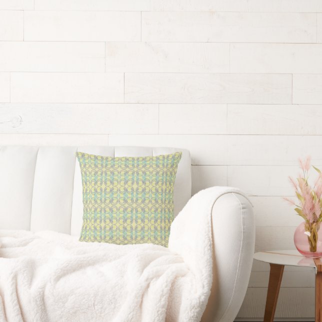 Modern Colourful Swirls Cushion (Couch)