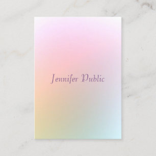Modern Colourful Template Elegant Calligraphy Name Business Card