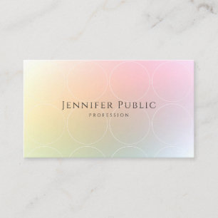 Modern Colourful Template  Elegant Design Trendy Business Card