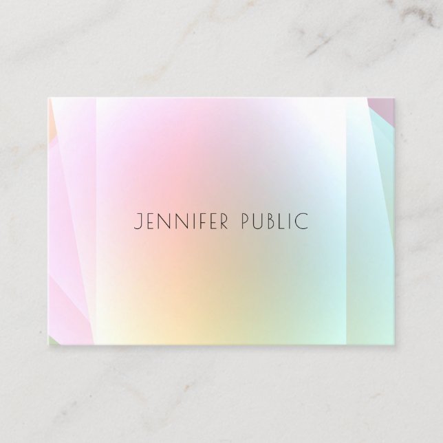 Modern Colourful Template Trendy Elegant Design Business Card (Front)