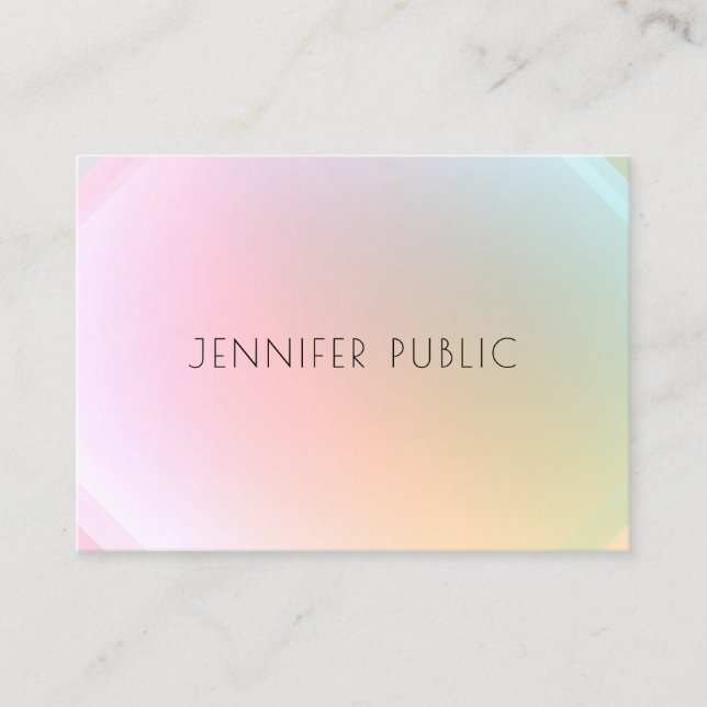 Modern Colourful Template Trendy Elegant Design Business Card (Front)