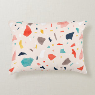 Modern colourful Terrazzo seamless patterns with c Decorative Cushion