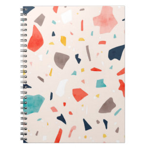 Modern colourful Terrazzo seamless patterns with c Notebook