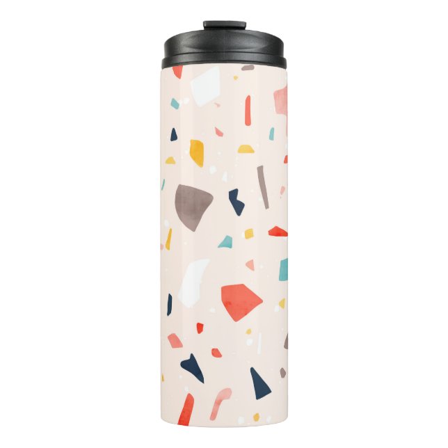 Modern colourful Terrazzo seamless patterns with c Thermal Tumbler (Front)