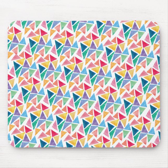 Modern Colourful Triangle Mouse Pad (Front)