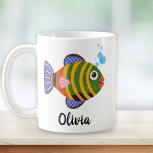 Modern Colourful Tropical Fish Coffee Mug