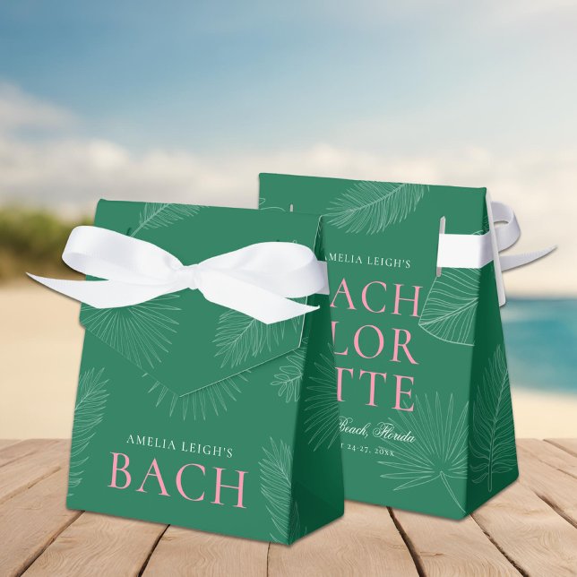 Modern Colourful  Tropical Palm Leaves Bachelorett Favour Box (Creator Uploaded)