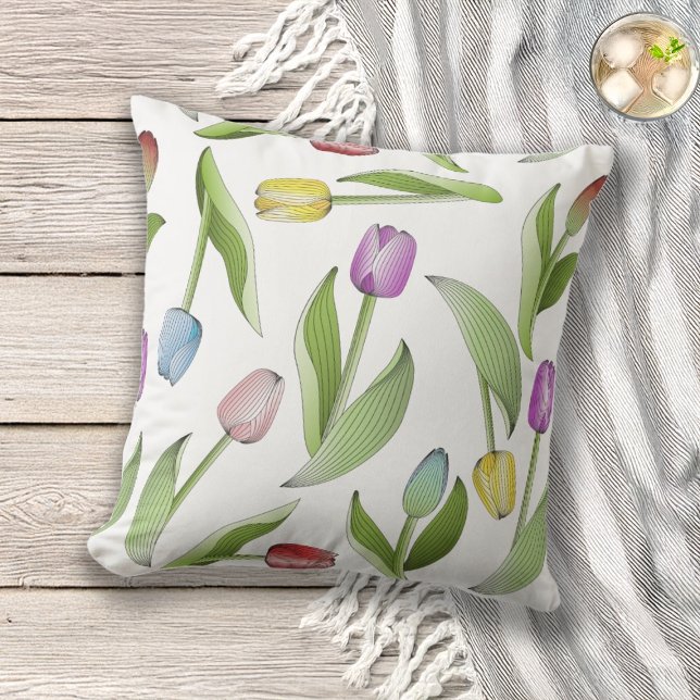 Modern Colourful Tulip Cushion (Creator Uploaded)