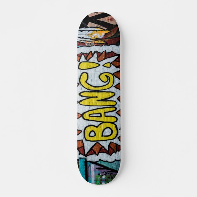Modern Colourful Urban Street Art Graffiti Skateboard (Front)