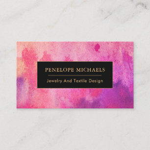 Modern Colourful Watercolor Business Card