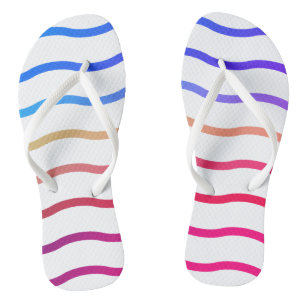 Modern Colourful Wave Pattern Thongs