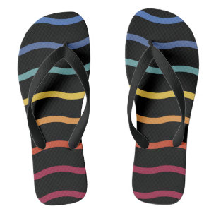 Modern Colourful Wave Pattern Thongs